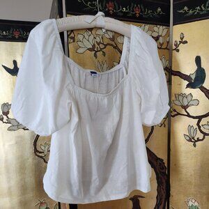 Peasant style cotton tee